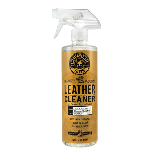 Chemical Guys Leather Cleaner.
